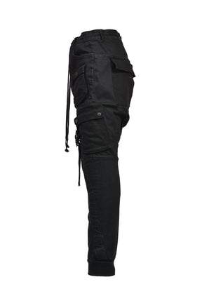 ADJUST CARGO JOG DENIM / BLK