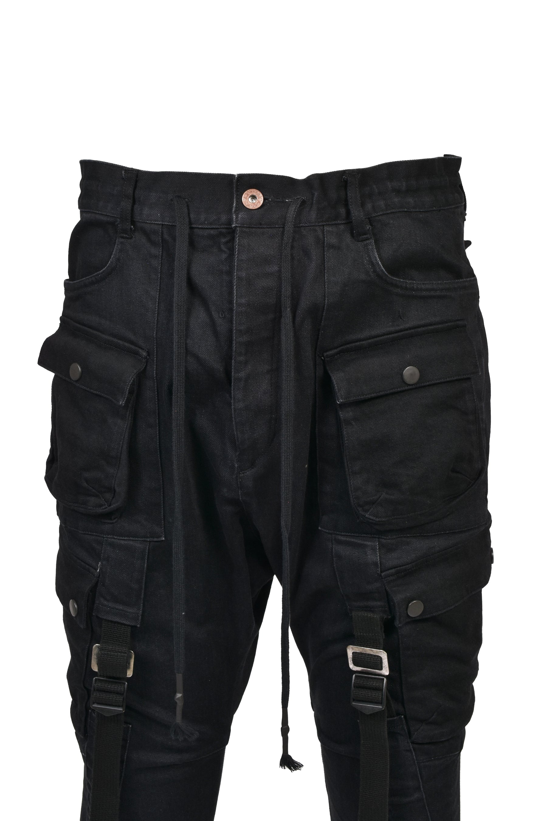 ADJUST CARGO JOG DENIM / BLK