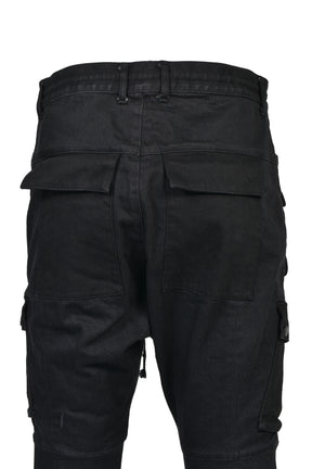 ADJUST CARGO JOG DENIM / BLK