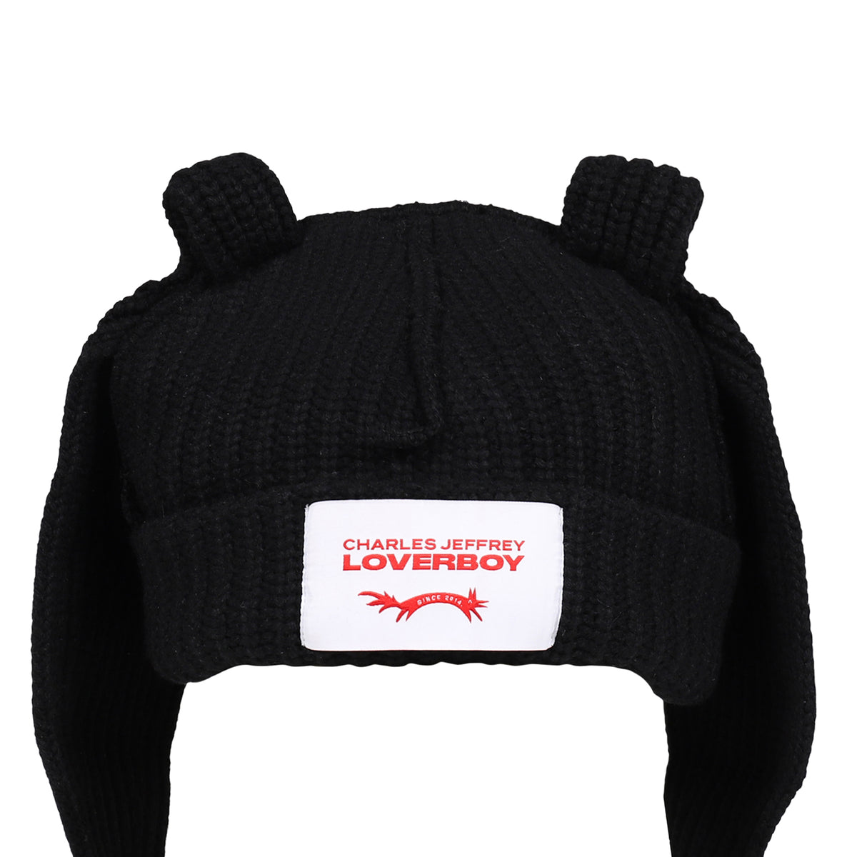 Charles Jeffrey Loverboy SS26 CHUNKY RABBIT BEANIE / BLK - NUBIAN