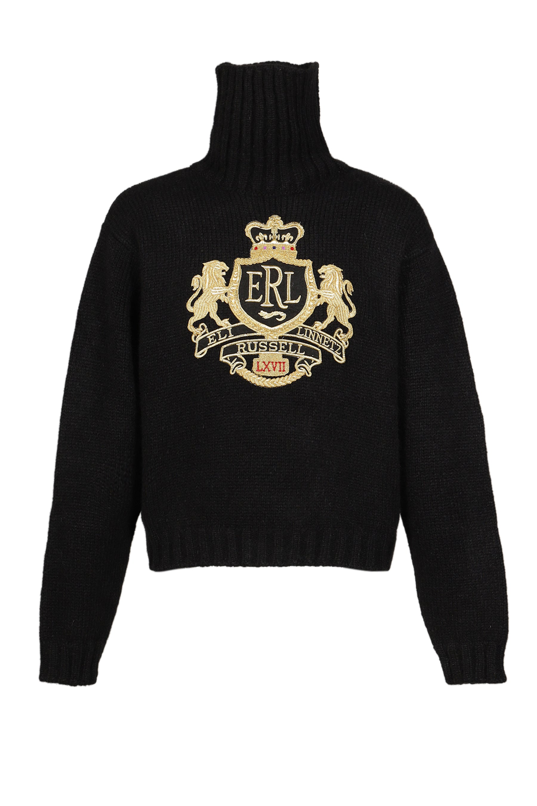 UNISEX CREST SWEATER KNIT / BLK