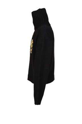 UNISEX CREST SWEATER KNIT / BLK