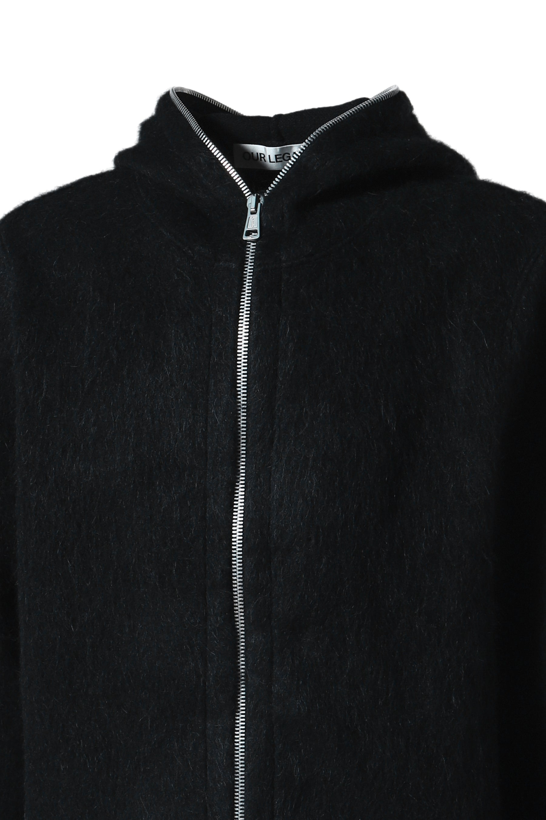 FULL ZIP HOOD / BLK