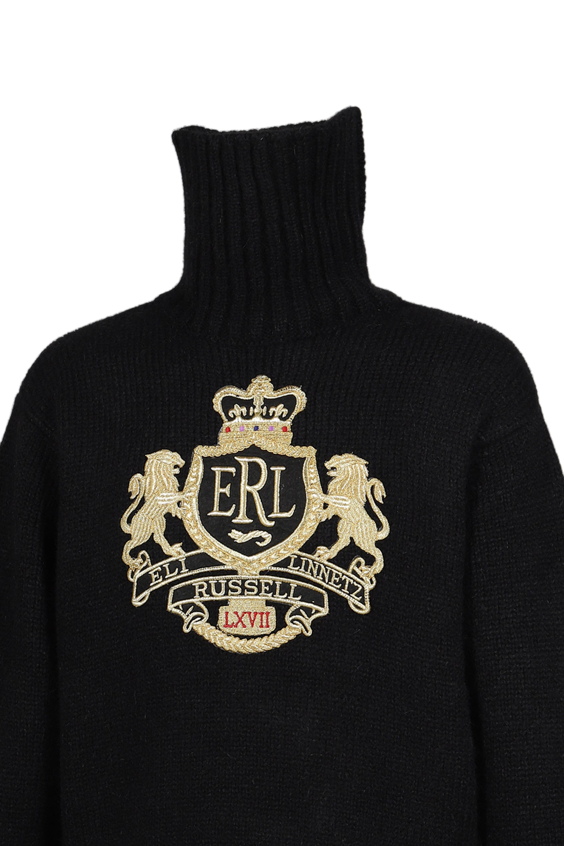 UNISEX CREST SWEATER KNIT / BLK