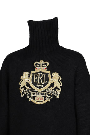 UNISEX CREST SWEATER KNIT / BLK