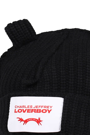 CHUNKY RABBIT BEANIE / BLK