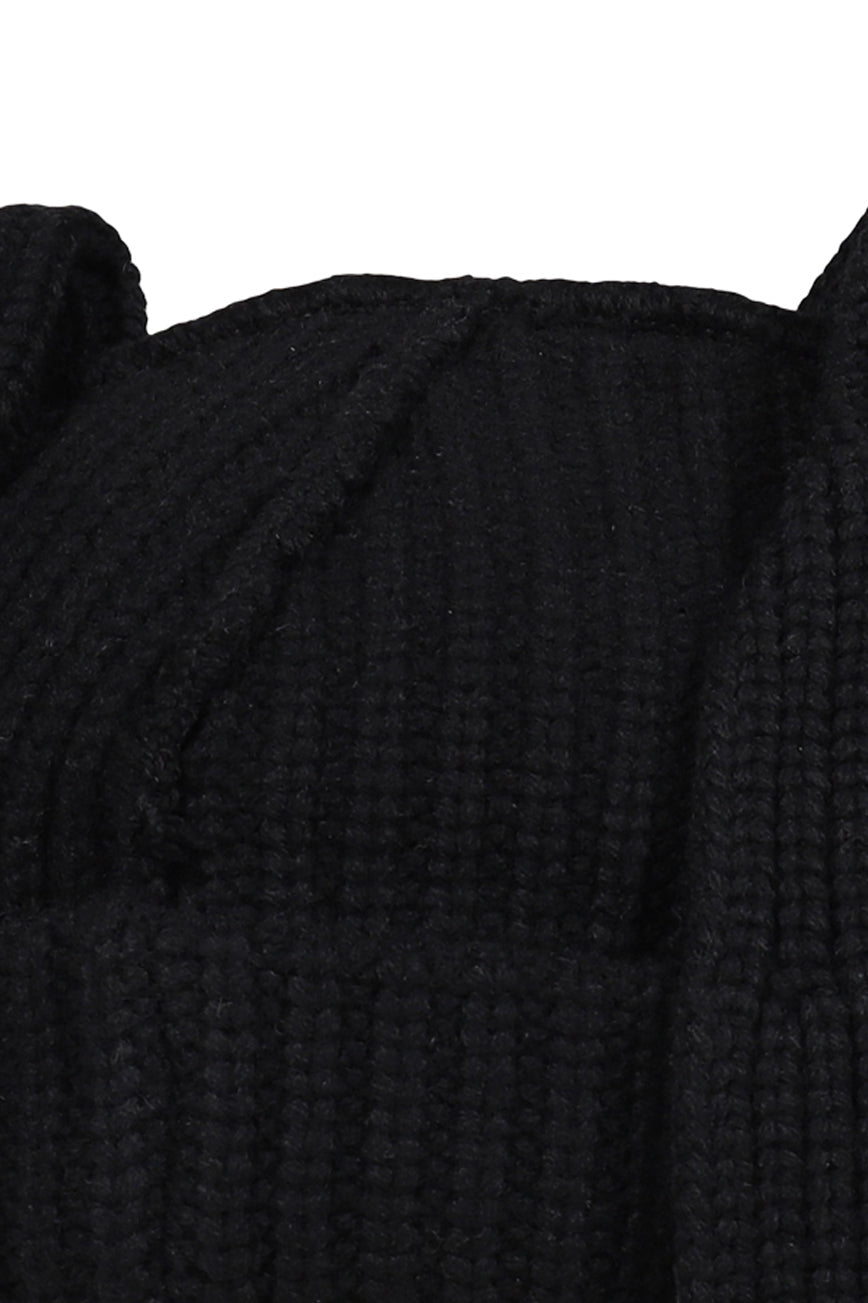 CHUNKY RABBIT BEANIE / BLK