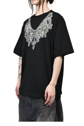 CROSS NECKLACE T-SHIRT / BLK