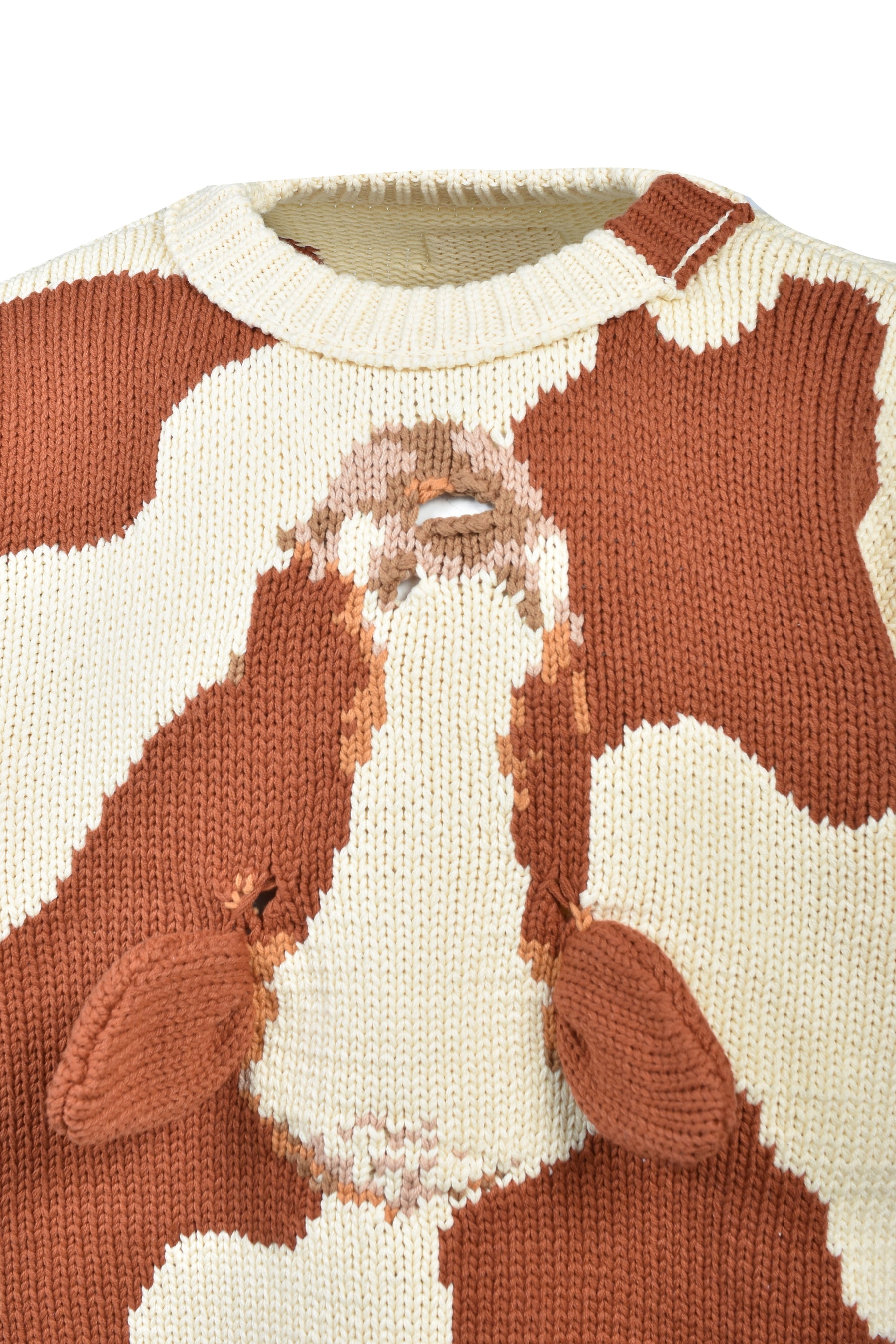 doublet ACTING COW KNIT PULLOVER / WHT