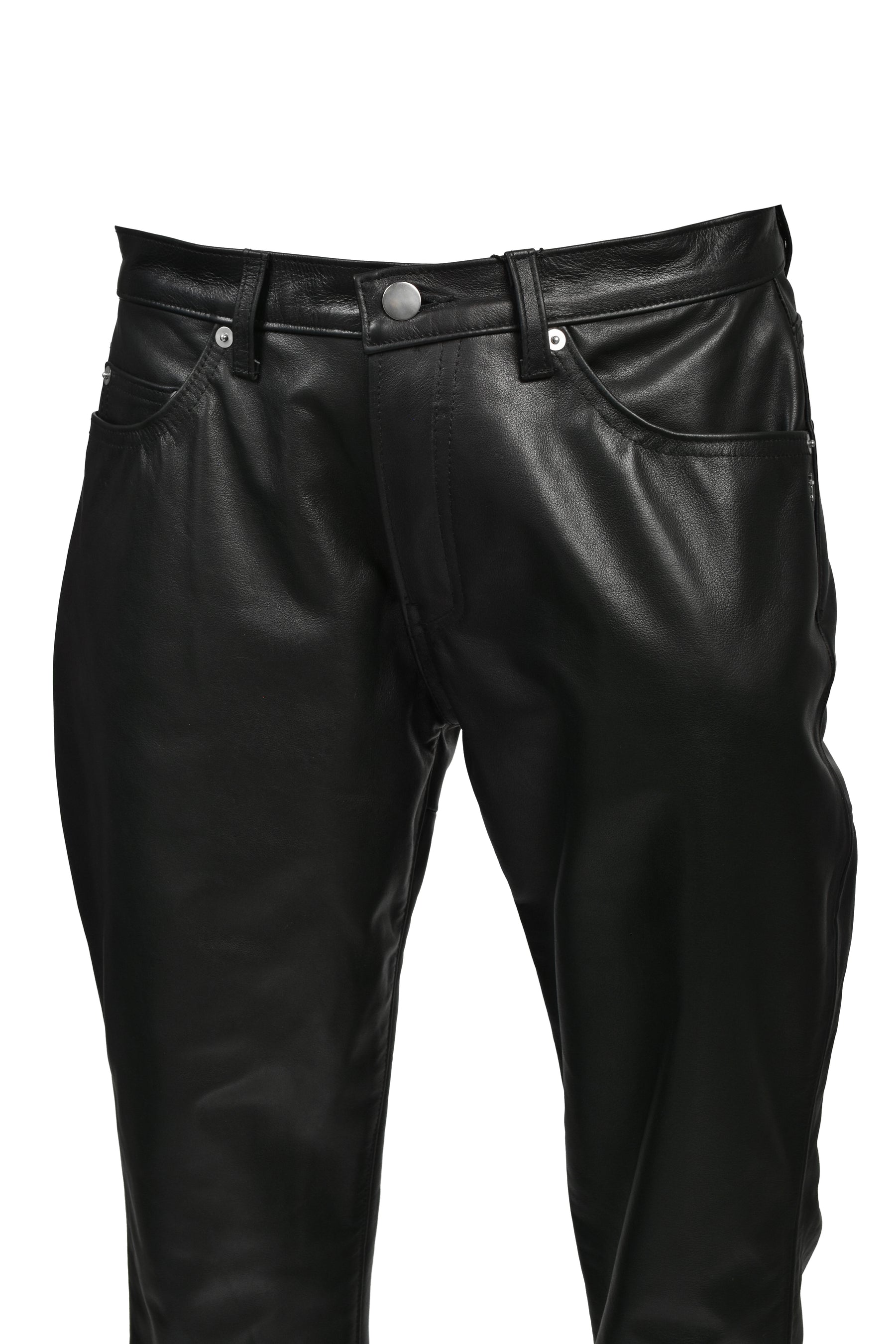 LEATHER PANTS / BLK