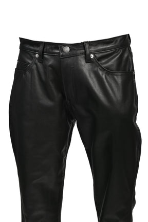LEATHER PANTS / BLK