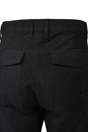 D.HYGEN PATCHWORK JACQUARD WIDE CROPPED PANTS / BLK