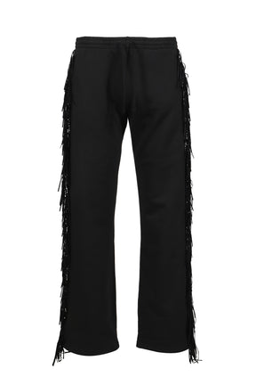 FRINGED SWEATS / BLK