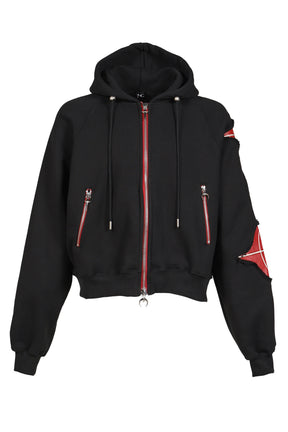 NEW ROCK ZIP-UP HOODIE / BLK