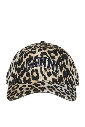 WASHED COTTON CANVAS CAP LEO EMB / LEOPARD