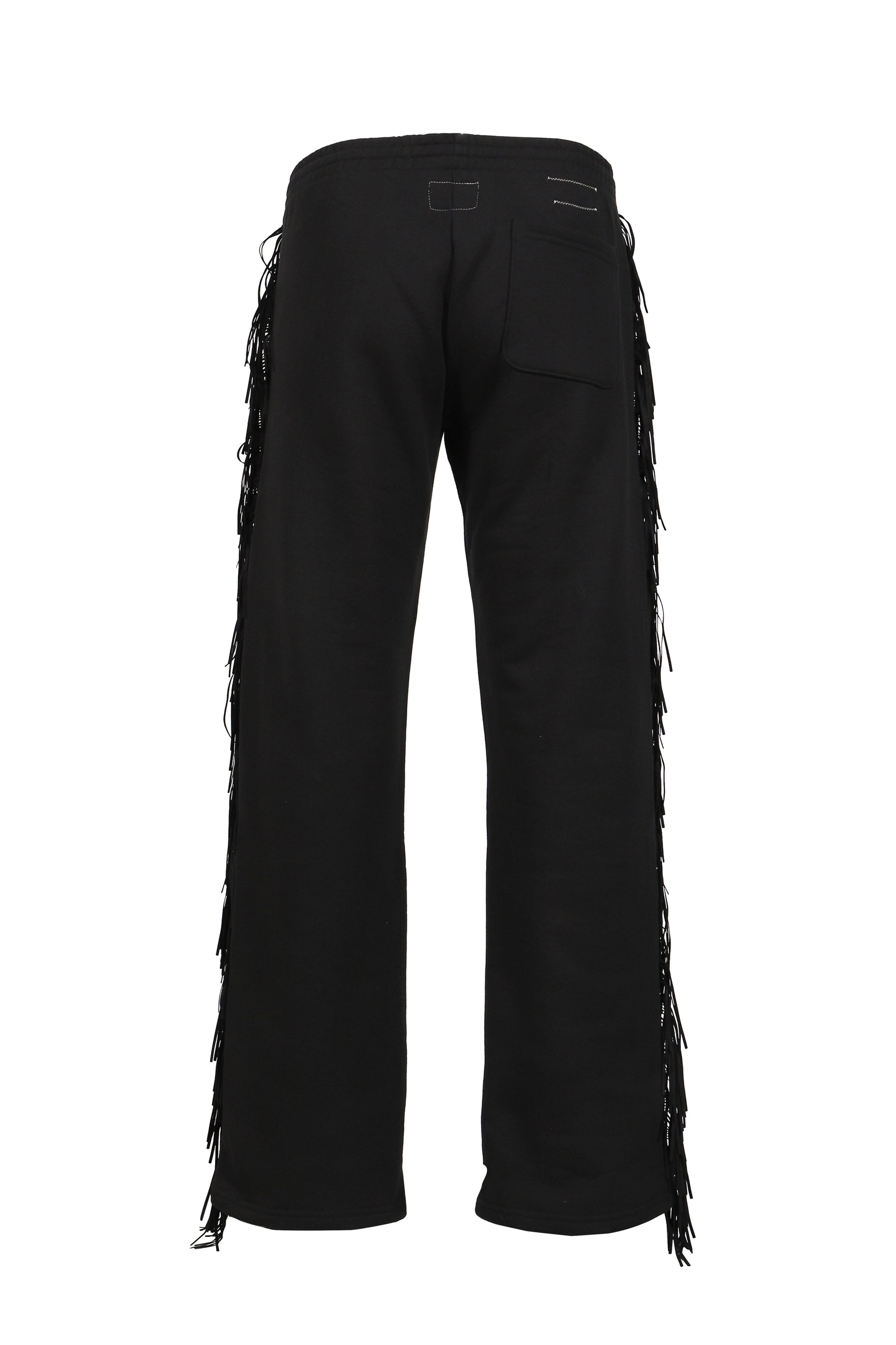 FRINGED SWEATS / BLK