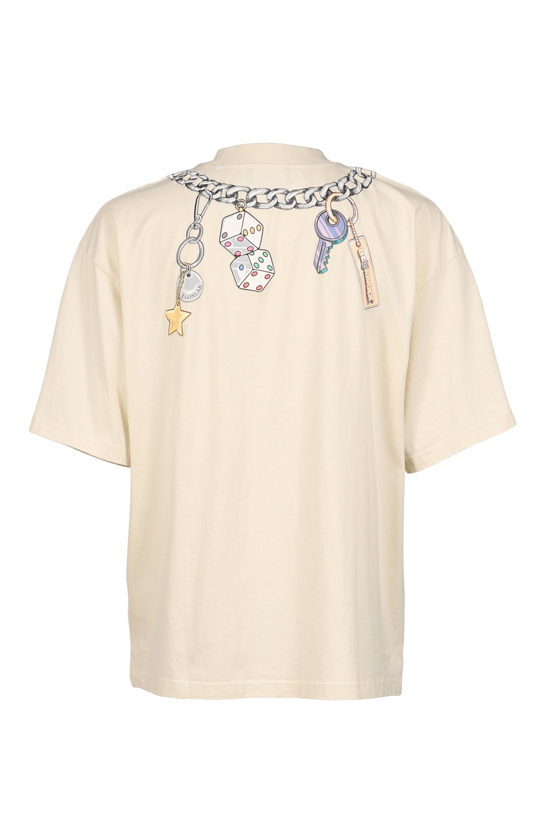 BEABRICK PRINT COTTON TEE SHIRT / NATURAL RAW