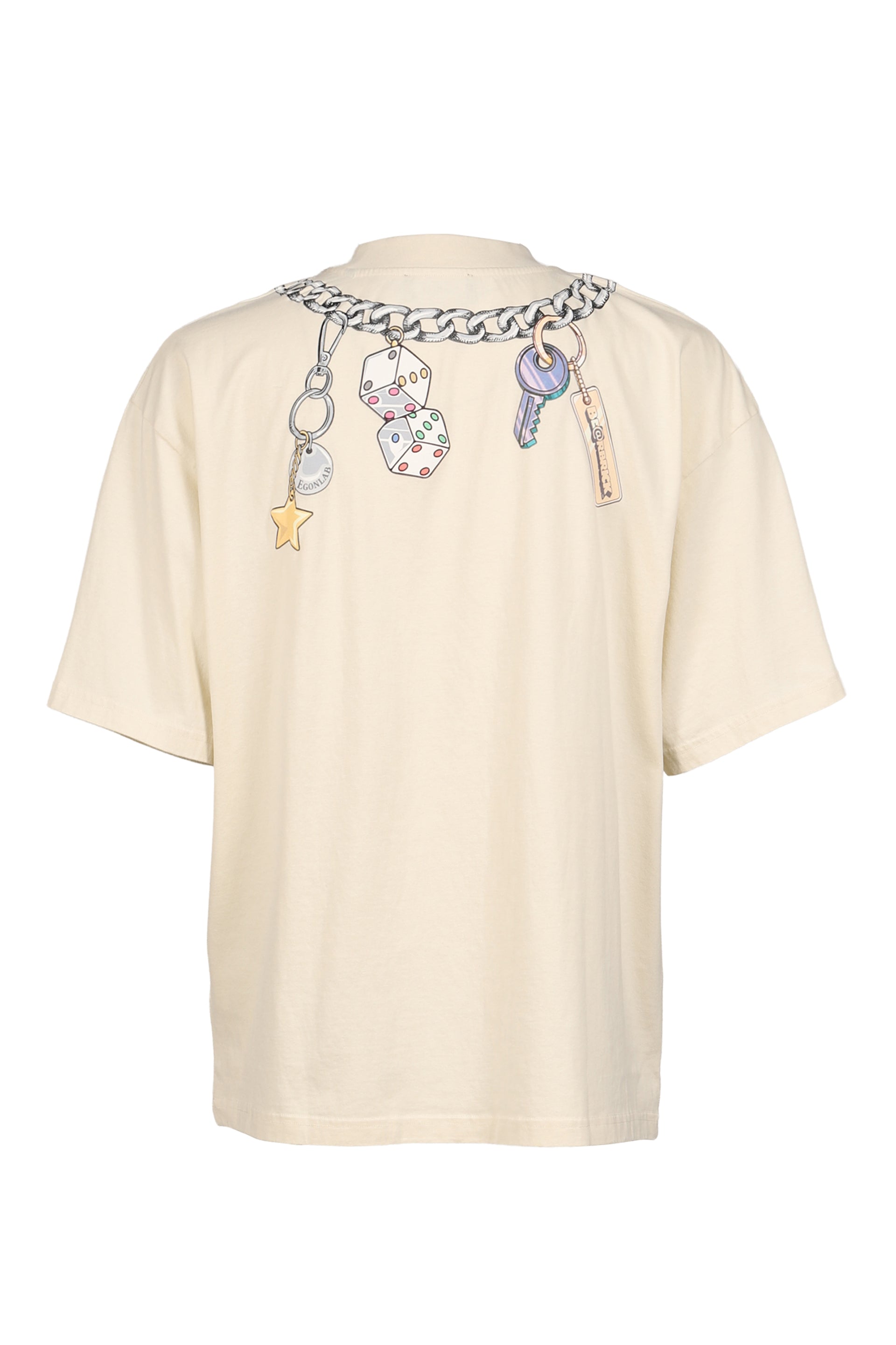 BEABRICK PRINT COTTON TEE SHIRT / NATURAL RAW