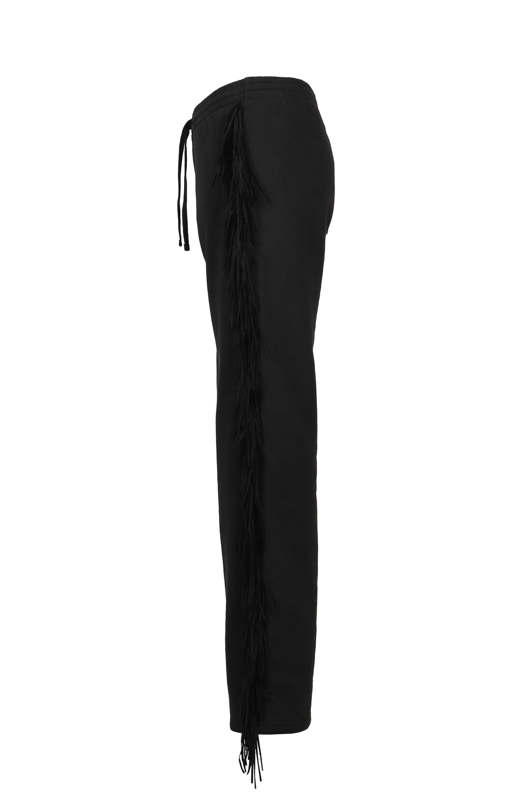 FRINGED SWEATS / BLK