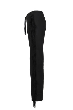 FRINGED SWEATS / BLK