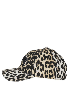 WASHED COTTON CANVAS CAP LEO EMB / LEOPARD