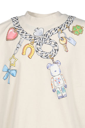 BEABRICK PRINT COTTON TEE SHIRT / NATURAL RAW