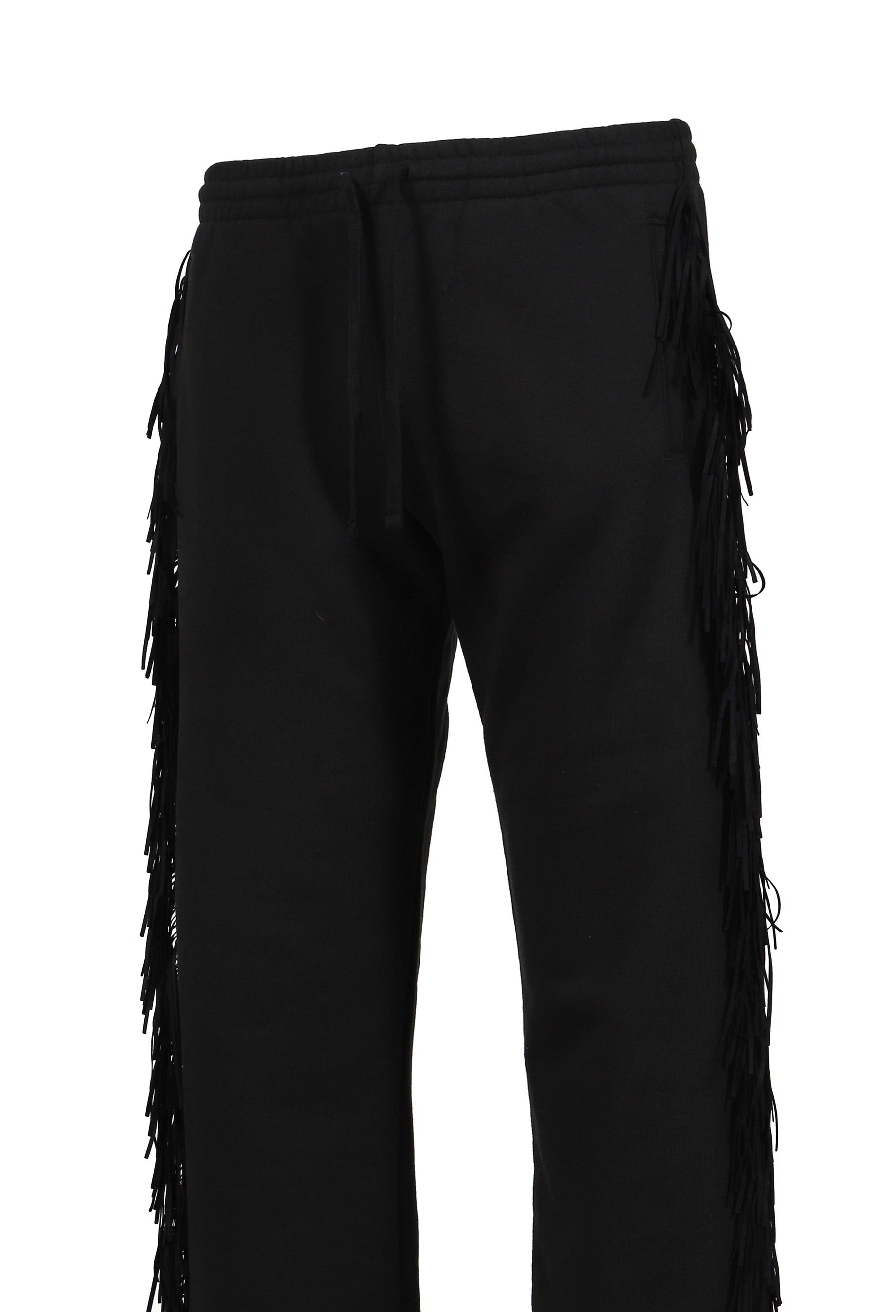 FRINGED SWEATS / BLK