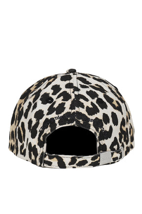 WASHED COTTON CANVAS CAP LEO EMB / LEOPARD