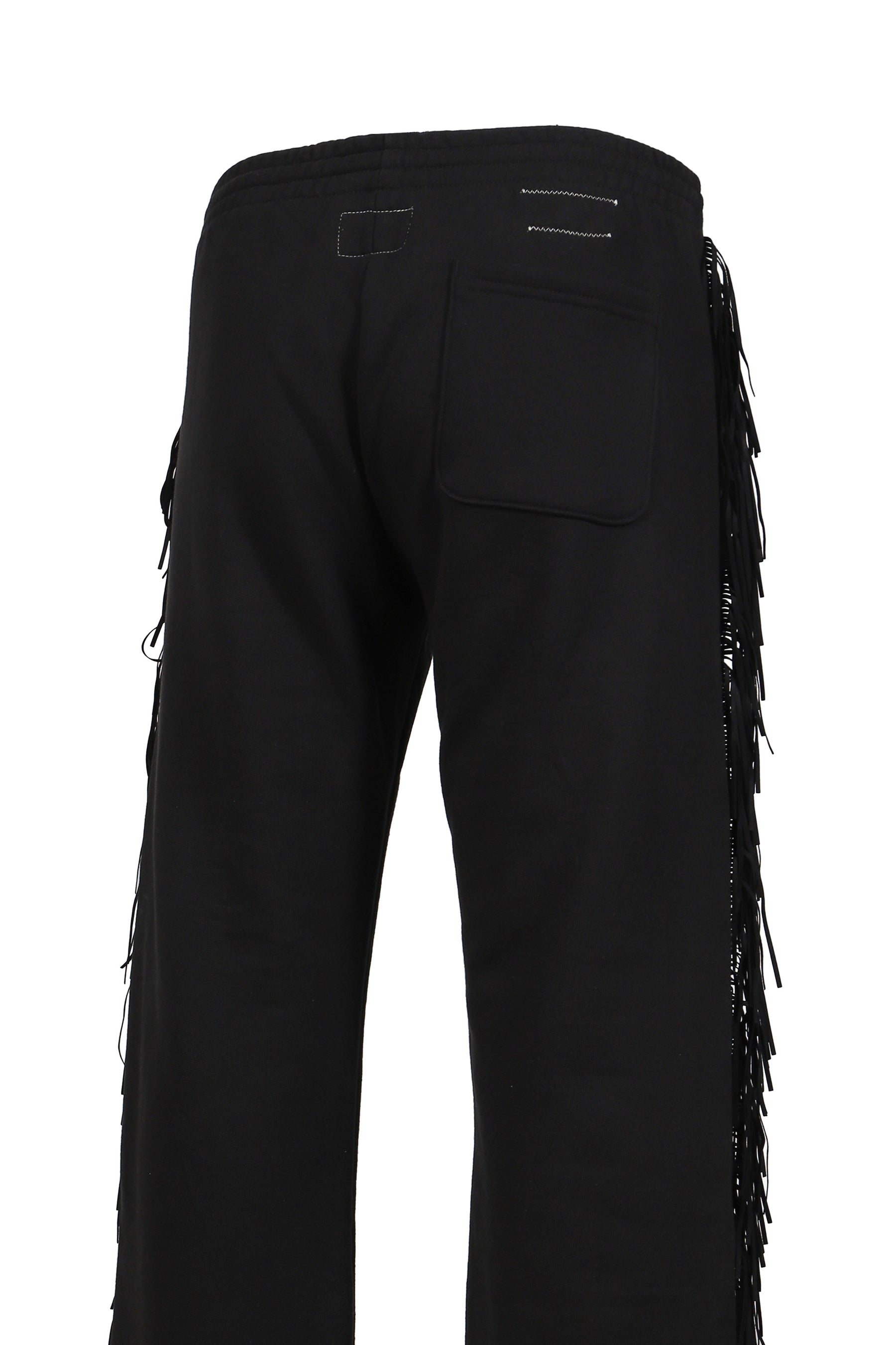 FRINGED SWEATS / BLK