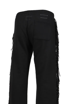 FRINGED SWEATS / BLK