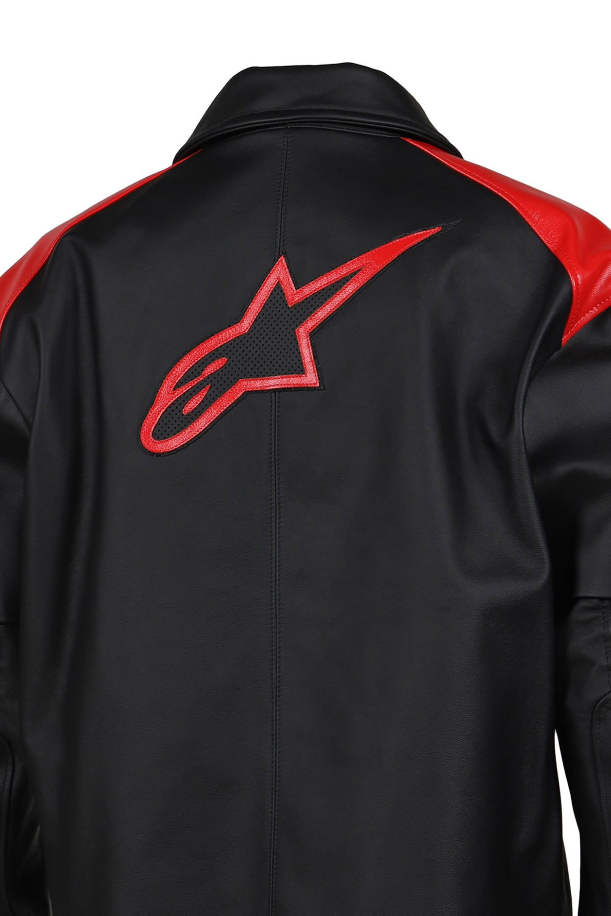 HAGAZE LEATHER JACKET / BLK RED