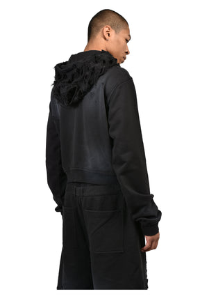 HEAD SHOT ZIP UP HOOD / FADED BLK
