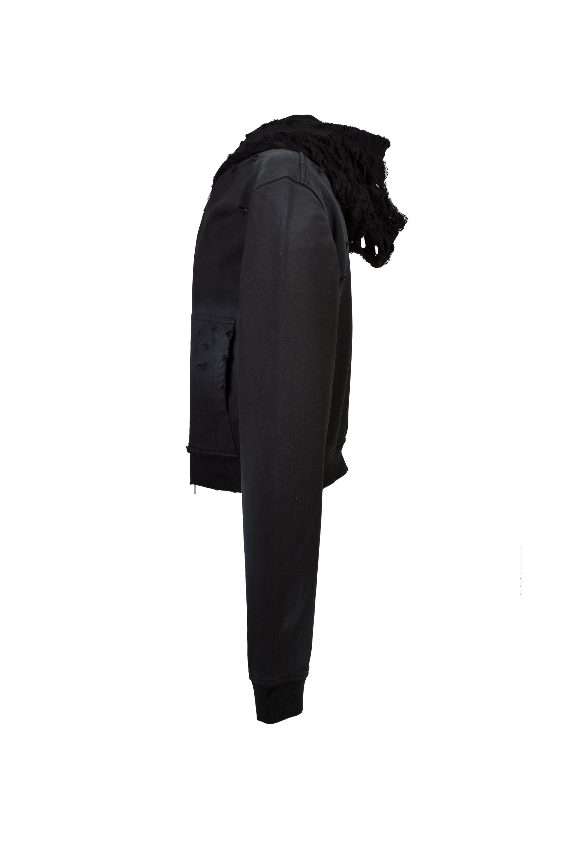 HEAD SHOT ZIP UP HOOD / FADED BLK