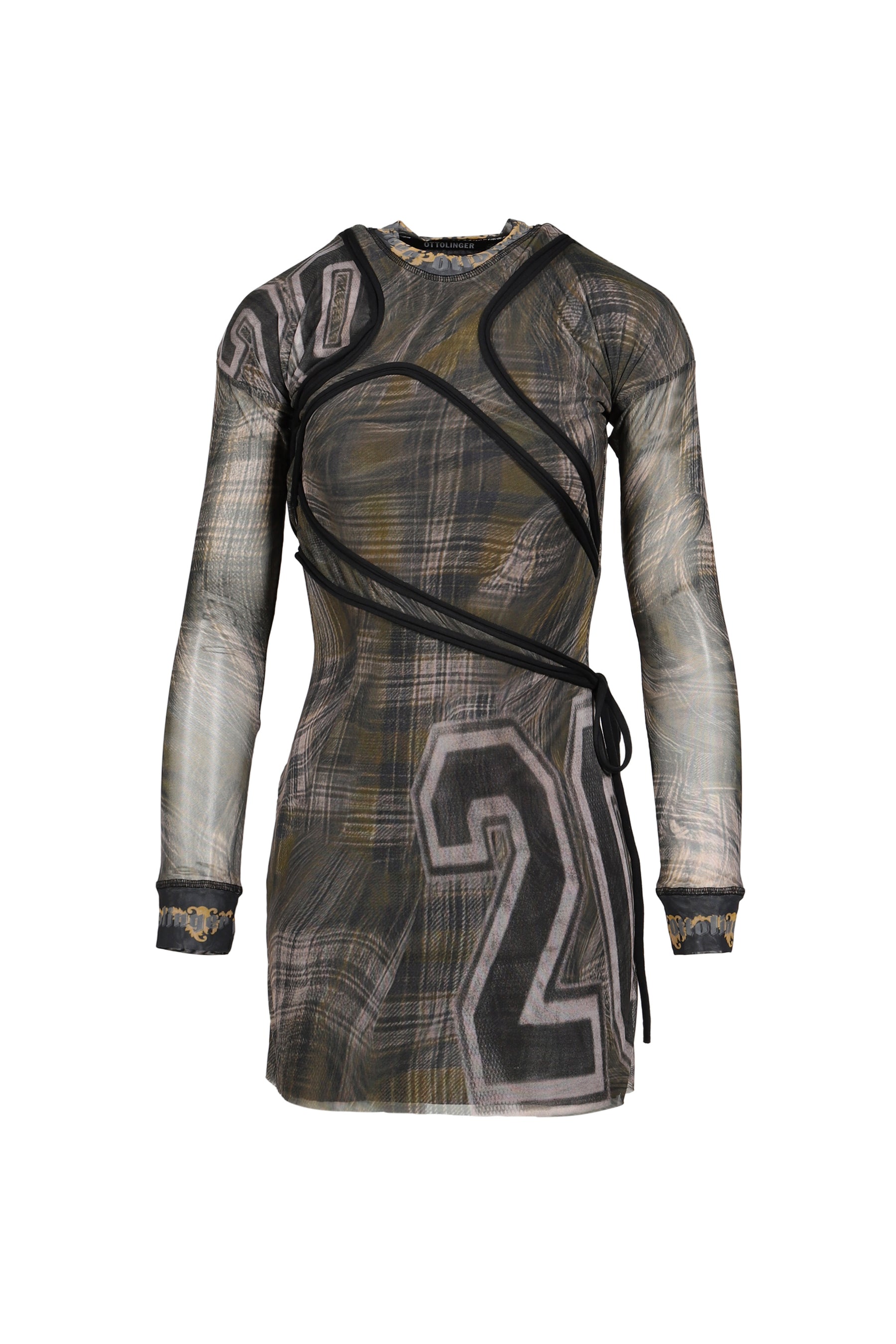 EXCLUSIVE SHIBARI MESH MINI DRESS / PRIBLK