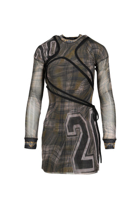 EXCLUSIVE SHIBARI MESH MINI DRESS / PRIBLK