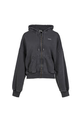 SHOULDERLESS HOODIE / BLK