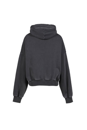 SHOULDERLESS HOODIE / BLK