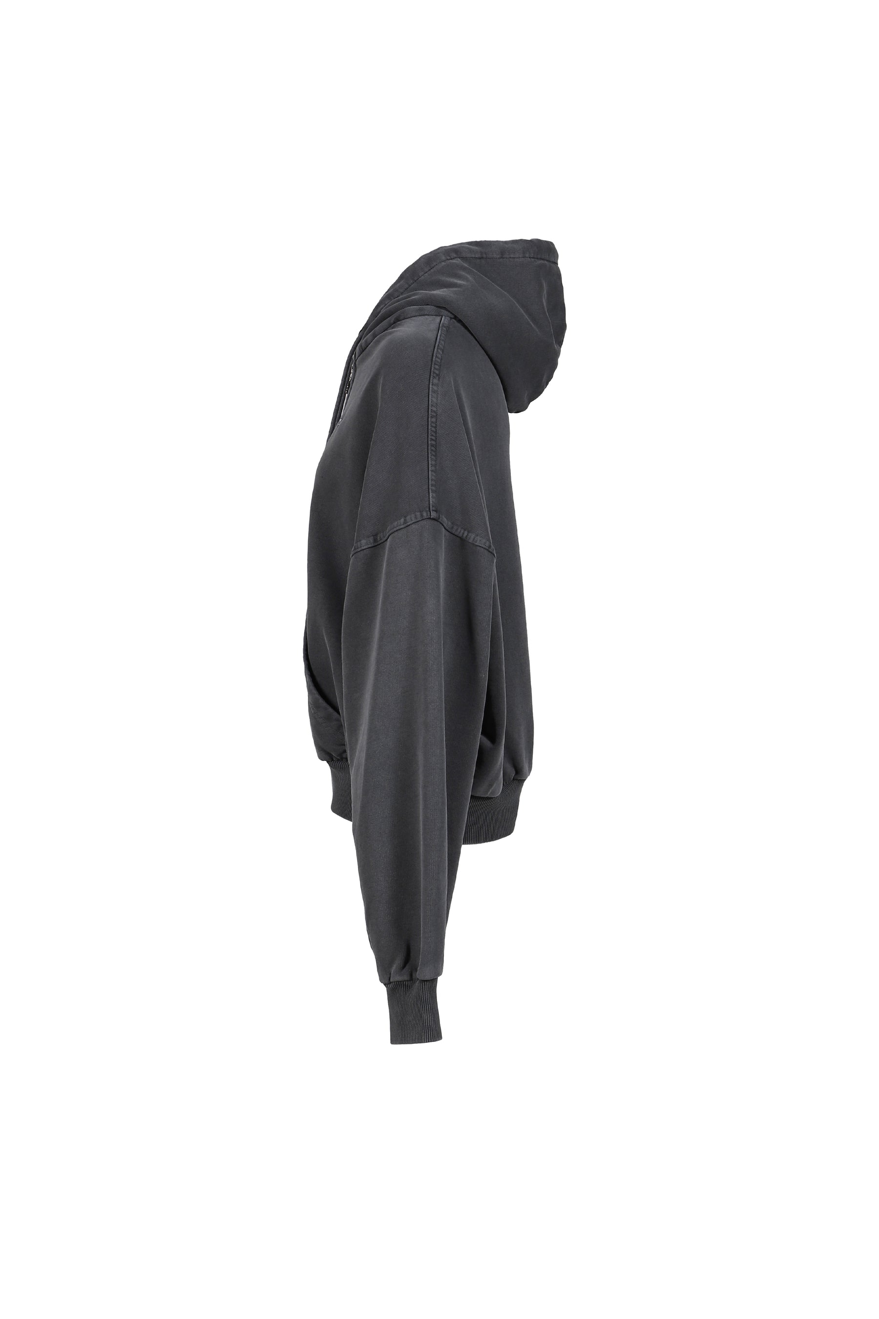SHOULDERLESS HOODIE / BLK