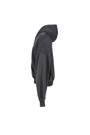 SHOULDERLESS HOODIE / BLK