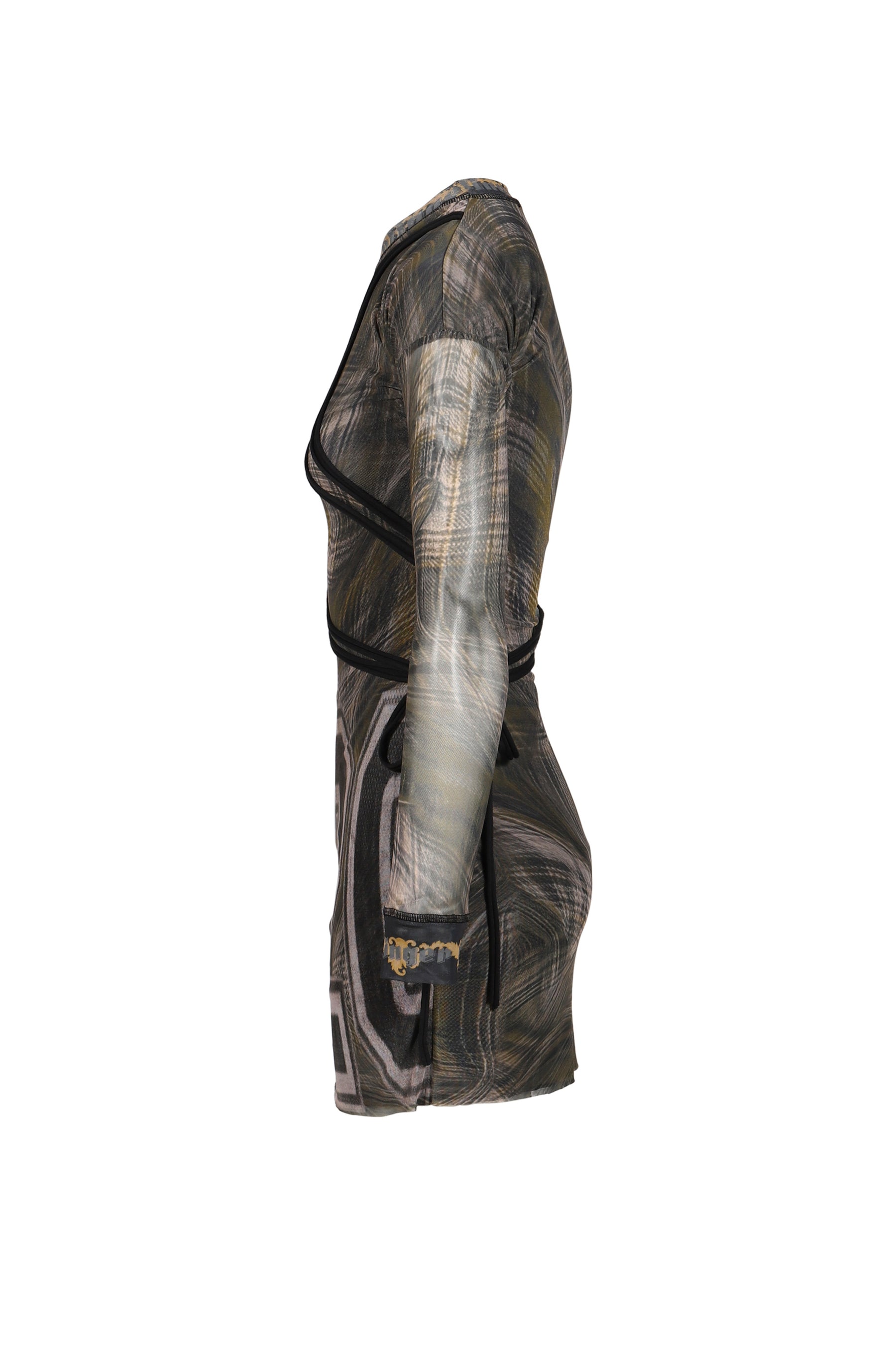 EXCLUSIVE SHIBARI MESH MINI DRESS / PRIBLK