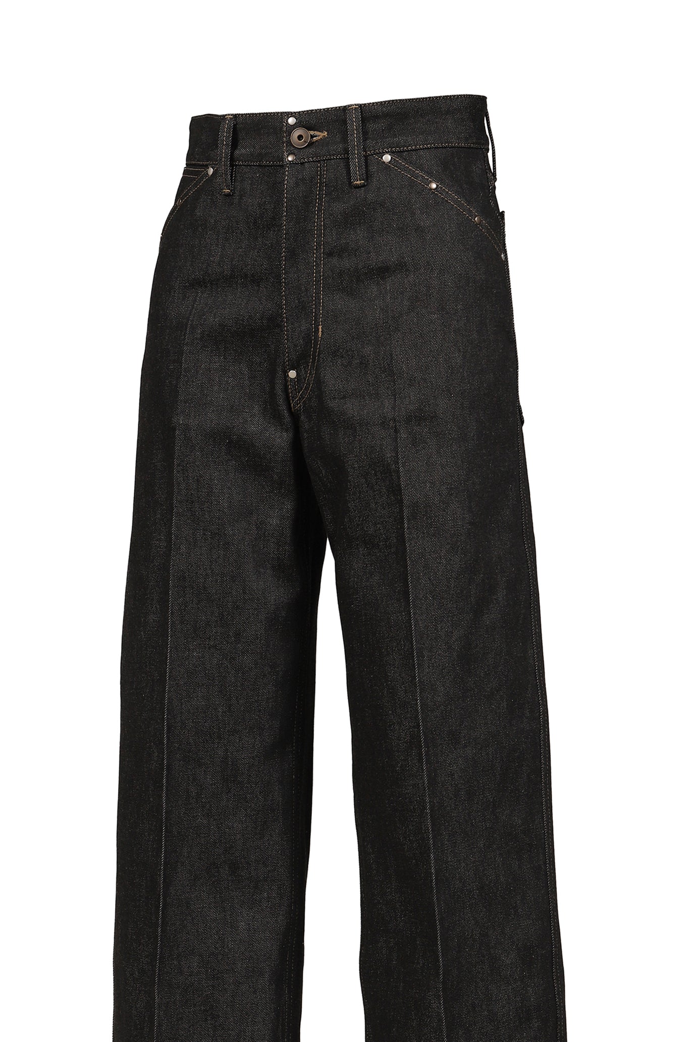 WIDE PANT WITH STUDS / SLATE