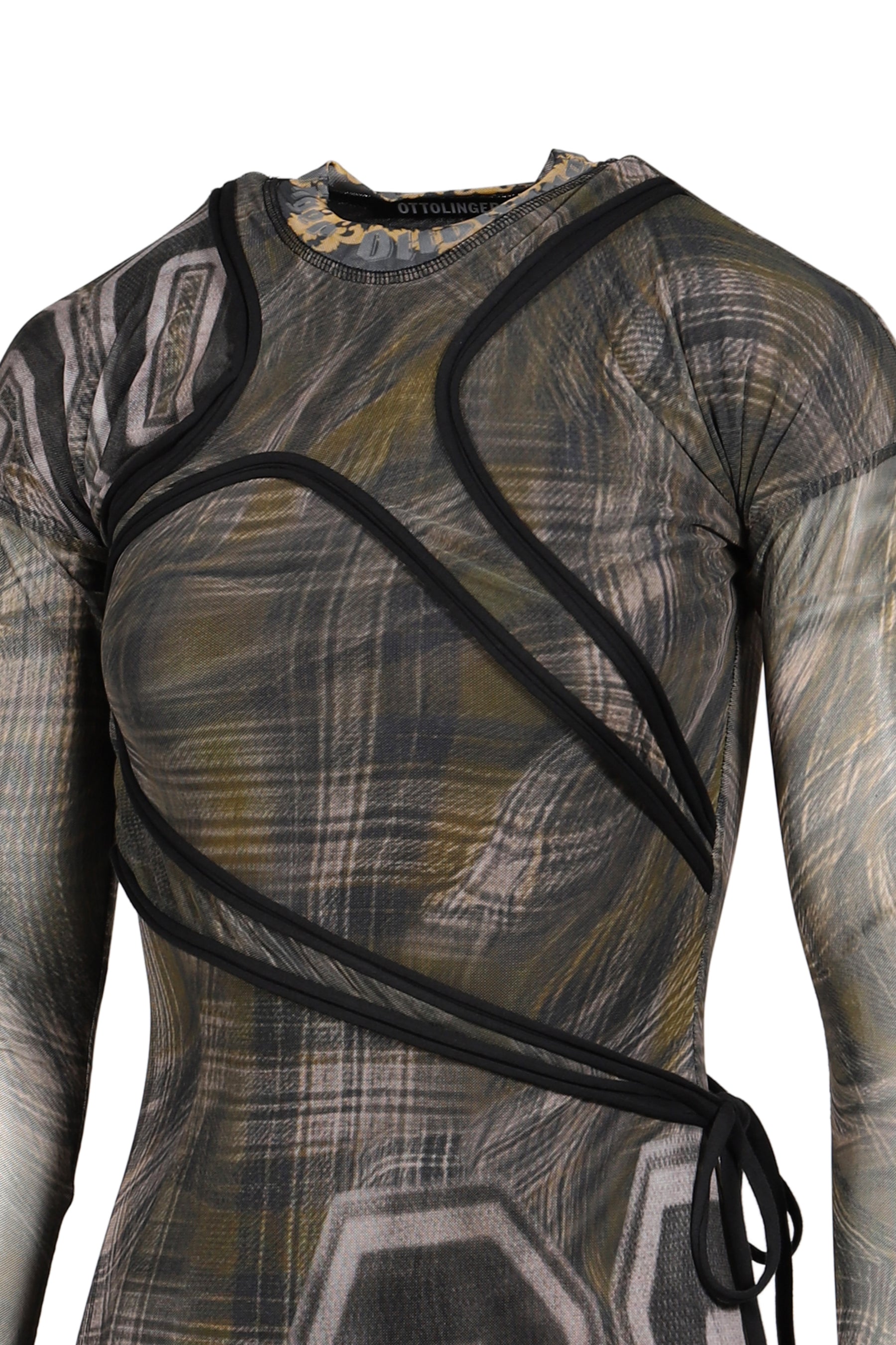 EXCLUSIVE SHIBARI MESH MINI DRESS / PRIBLK