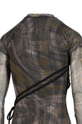 EXCLUSIVE SHIBARI MESH MINI DRESS / PRIBLK