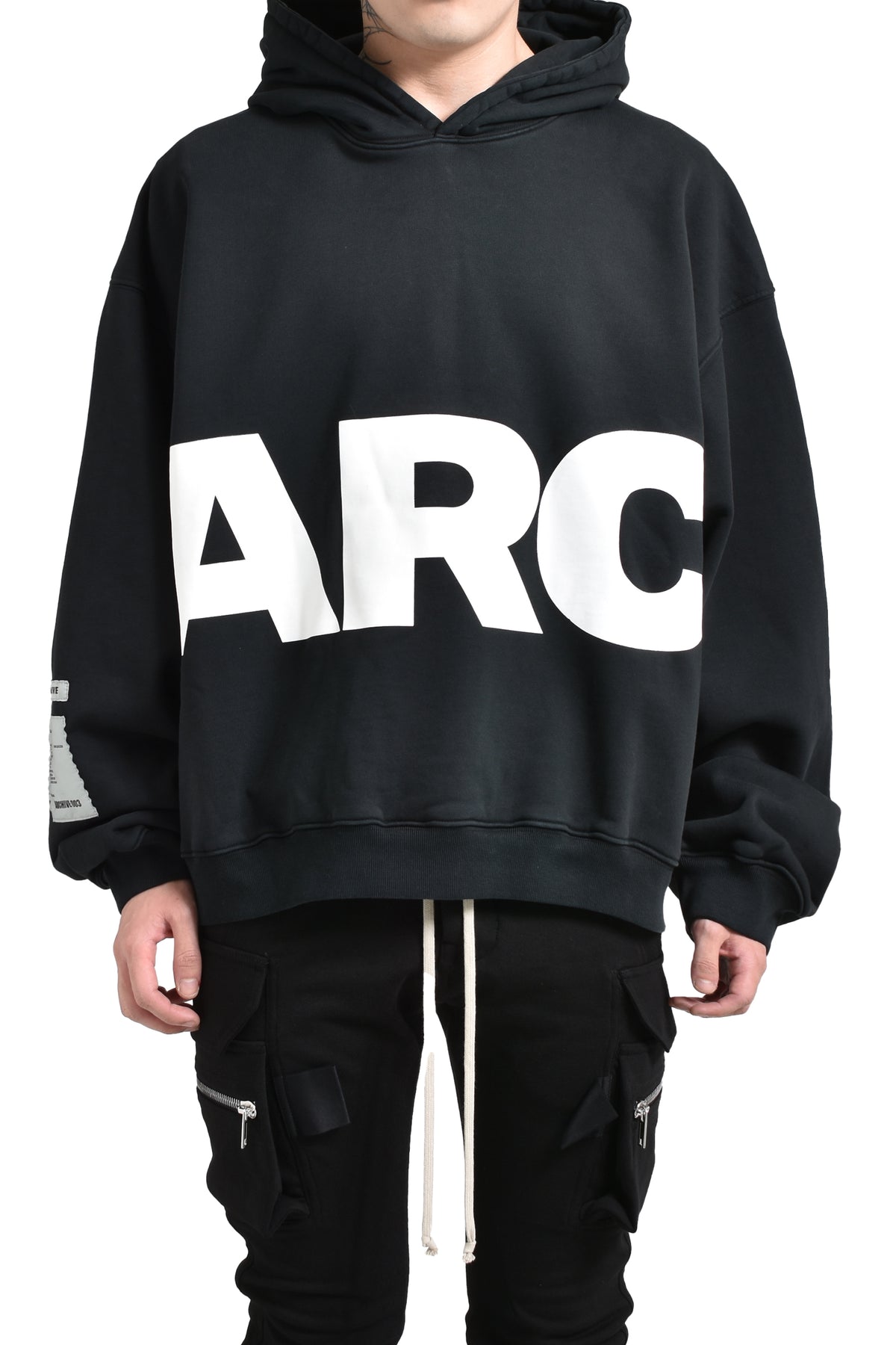 OVERSIZED HOODIE SIDE PANEL / BLK