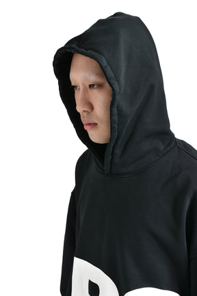 OVERSIZED HOODIE SIDE PANEL / BLK