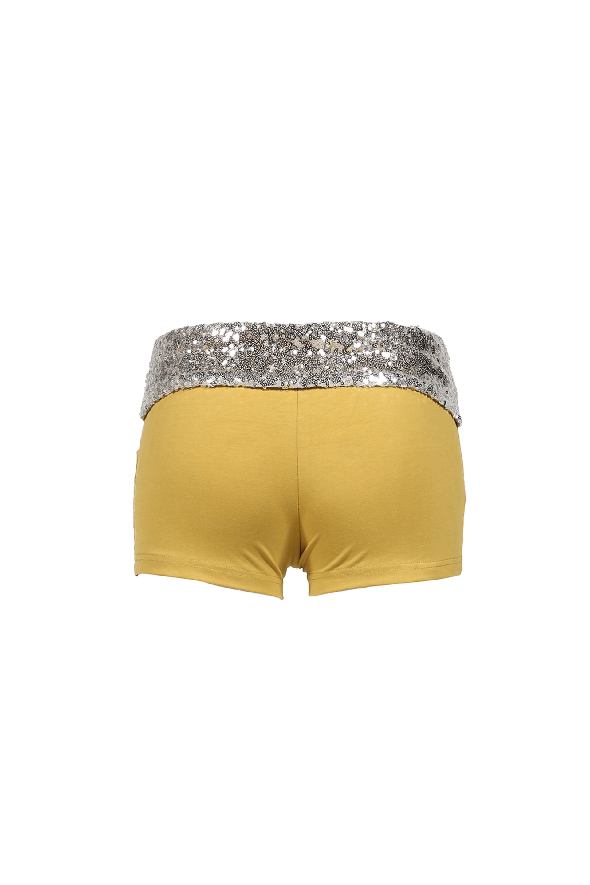 THIS LIFE SEQUIN WOMEN'S SHORTS / YEL