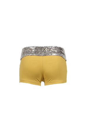 THIS LIFE SEQUIN WOMEN'S SHORTS / YEL