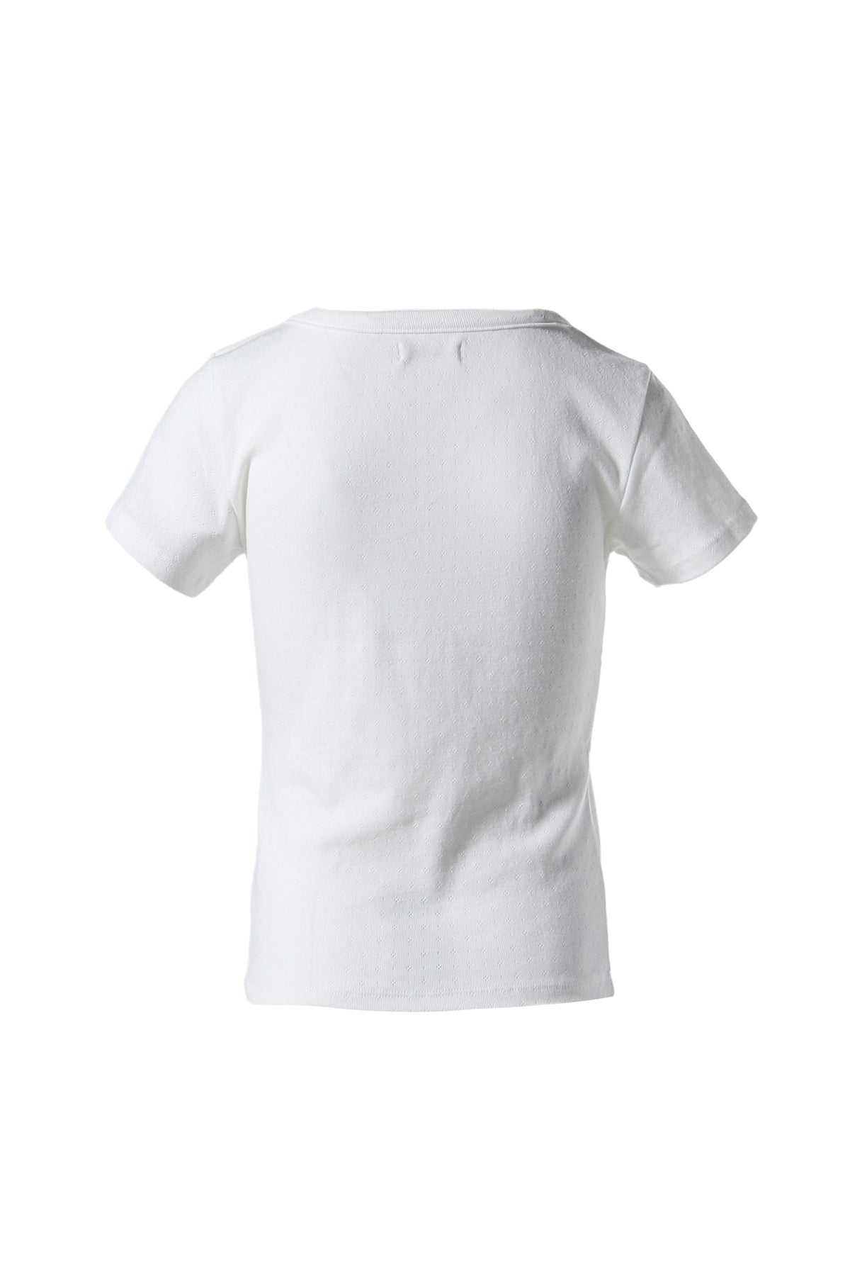 PROVINCE EYELET BUTTON TEE / WHT