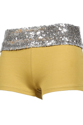 THIS LIFE SEQUIN WOMEN'S SHORTS / YEL