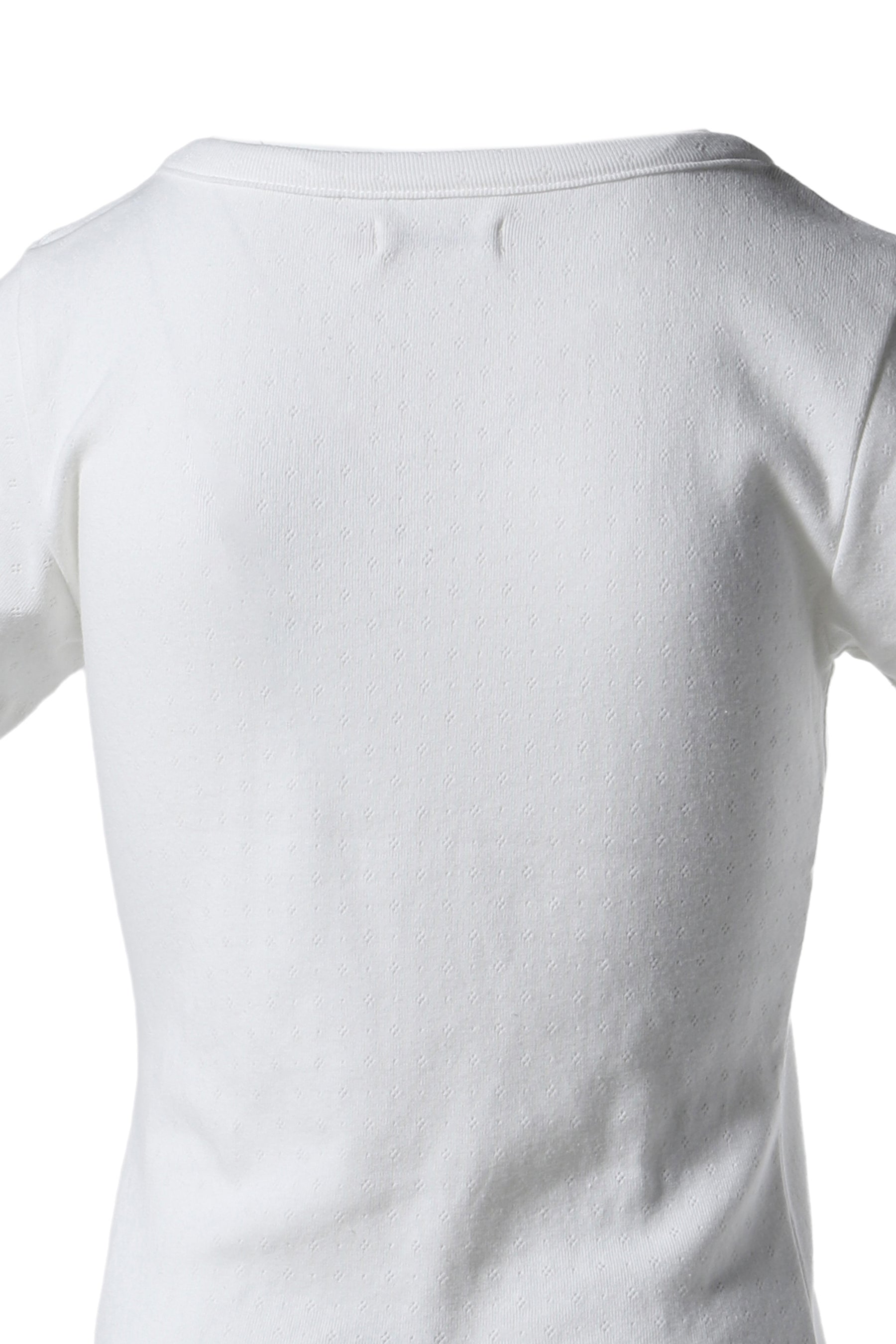 PROVINCE EYELET BUTTON TEE / WHT